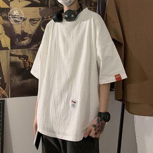 Short-sleeved T-shirt mens summer new fashion trend student youth top loose tide